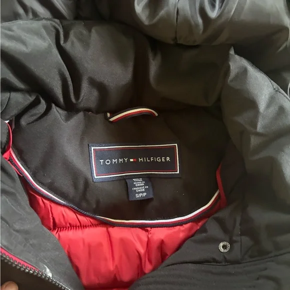 Tommy Hilfiger Women's Black Hooded Coat w/ Fur - Picture 2 of 6